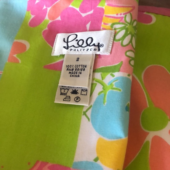 Lilly Pulitzer reversible wrap skirt NWOT white label size 2 - Picture 2 of 3